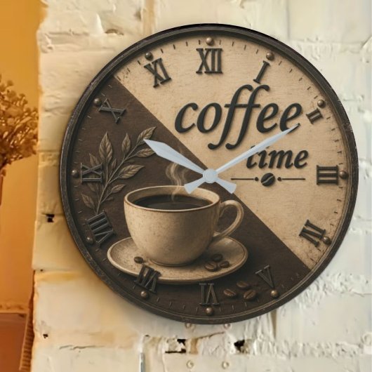 Minimalist Coffee Time Grote Klok