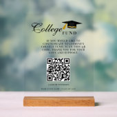 Minimalist College Fund QR Code Sign Graduation (Neutre)