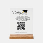 Minimalist College Fund QR Code Sign Graduation (Recto)