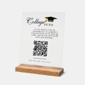 Minimalist College Fund QR Code Sign Graduation (Angle)