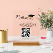 Minimalist College Fund QR Code Signe Graduation (Mariage)