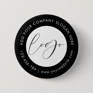 Minimalist Company Logo Corporate Promotional Gift Ronde Button 5,7 Cm