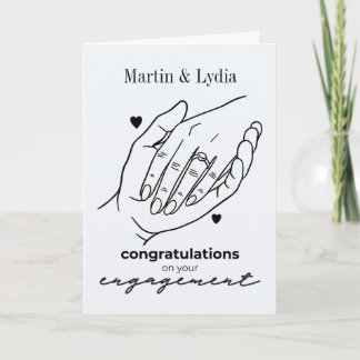 Minimalist Congratulations on your Engagement Kaart