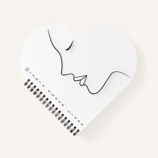 Minimalist Continuous Line Art Planner Notitieboek (Voorkant)