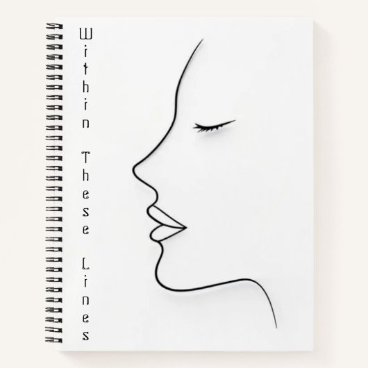 Minimalist Continuous Line Art Planner Notitieboek (Voorkant)