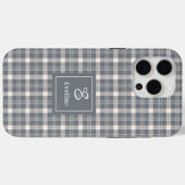 Minimalist Coral Grey iPhone Case Elegant Style (Achterkant (horizontaal))