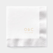 Minimalist couples monogram retro wedding (Recto)