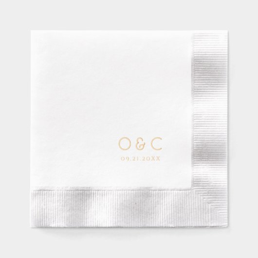 Minimalist couples monogram retro wedding (Recto)