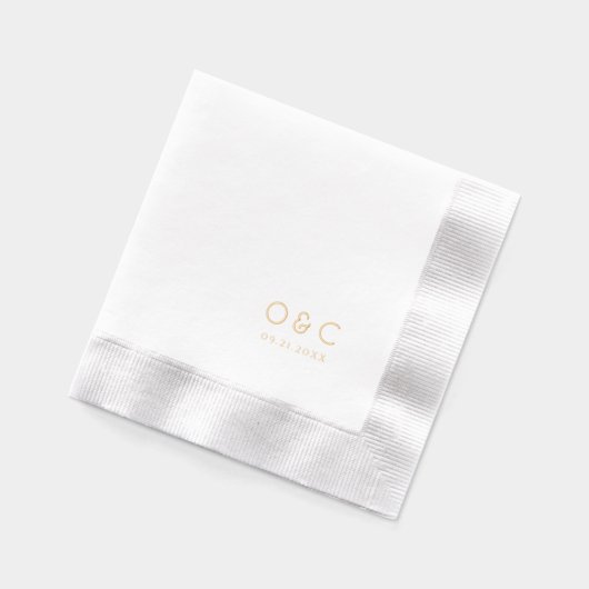 Minimalist couples monogram retro wedding (Gauche)