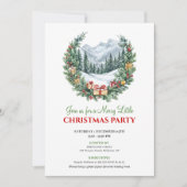 Minimalist Cozy Holiday Scene Editable Invitation (Devant)