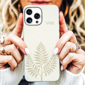 Minimalist Cream Botanical Monogram Case-Mate iPhone Case