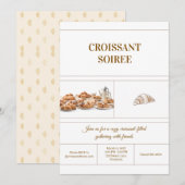 Minimalist Croissant Invitation (Devant / Derrière)