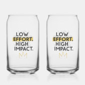 Minimalist Crown "Low Effort High Impact" Blikvorm Glas (Achterkant)