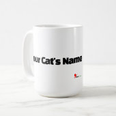 Minimalist Custom Cat Name Mug | Abstract Line Art (Devant gauche)