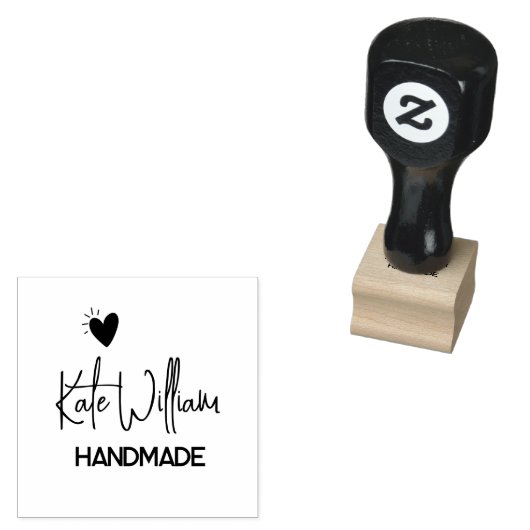 Minimalist Custom heart handmade by  Rubberstempel (Gestempeld)