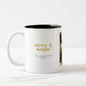 Minimalist Custom Mug M Merry & Bright Tweekleurige Koffiemok (Links)