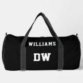 Minimalist Custom Name Monogram Jersey Nummer Plunjezak (Voorkant)