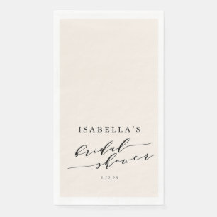 Minimalist Custom Name Vrijgezellenfeest Cream Servet