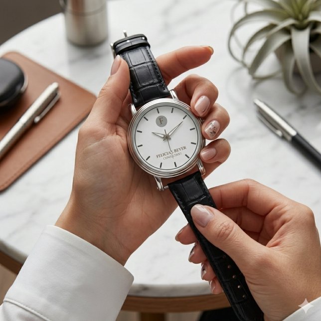 Minimalist Custom Name Watch Modern Elegant Style Horloge (Minimalist Custom Name Watch Modern Elegant Style)