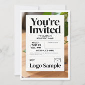 Minimalist Customizable Invitation – Clean Typogra (Devant)