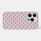 Minimalist Cute Soft Light Pink Brown Polka Dots (Verso Horizontal)