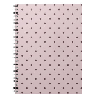 Minimalist Cute Soft Light Pink Brown Polka Dots Notitieboek