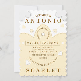 Minimalist Cute Wedding Warm And Modern Aesthetic Kaart