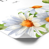 Minimalist Daisy laat je receptkaart hier achter Poster (Hoek)