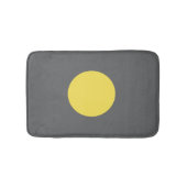 Minimalist Dark Gray Yellow Circle Single Dot Badmat (Voorkant)