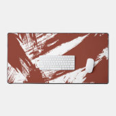 Minimalist Dark Red and Black Abstract Brush Strok (Clavier et souris)