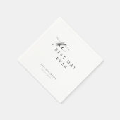 Minimalist De beste dag ooit Bruiloft Modern Servet (Hoek)