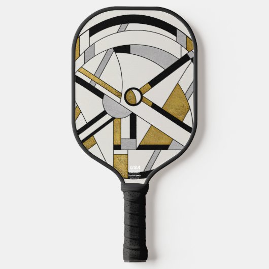 Minimalist Deco Circular Geometry Pickleball Paddle (Voorkant)