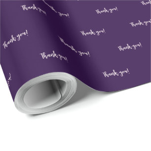 Minimalist Deep Paarse Bedankt! Cadeaupapier