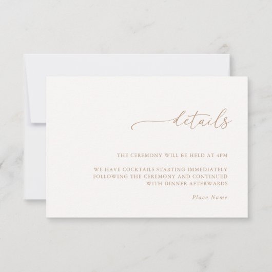 Minimalist Details & QR Code Wedding RSVP Card (Devant)