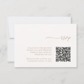 Minimalist Details & QR Code Wedding RSVP Card (Dos)