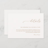 Minimalist Details & QR Code Wedding RSVP Card (Devant / Derrière)