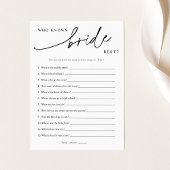 Minimalist die weet bruid beste douche spel Kaart