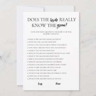 Minimalist Doet De Bruid Echt De Bruidegom Kennen Kaart