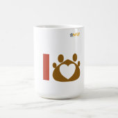 Minimalist Dog Dad Mug | Paw Print Heart (Centre)