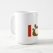 Minimalist Dog Dad Mug | Paw Print Heart (Devant gauche)