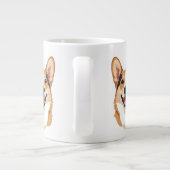 Minimalist Dog Face Outline Corgi Shepherd Mug (Dos)