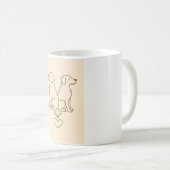 Minimalist Dog Line Art Mug  (Devant droit)