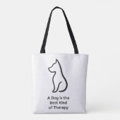 Minimalist Dog Line Art Tote Bag - Cute Custom Pet (Dos)