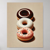 Minimalist Donut Aesthetic Wall Art Poster (Devant)