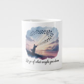 Minimalist Doves & Quote Mug – Let Go Design (Devant)
