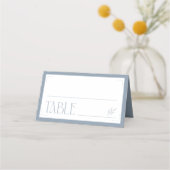 Minimalist Dusty Blue Elegant Monogram Wedding (Voorkant)