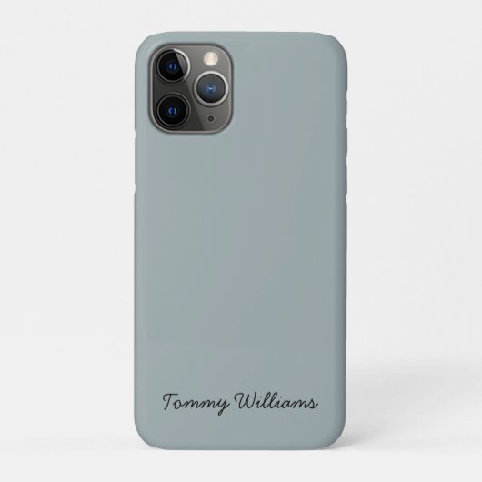Minimalist Dusty Blue Professional Eenvoudig Case-Mate iPhone Case (Achterkant)