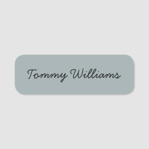 Minimalist Dusty Blue Professional Eenvoudig Naamplaatje