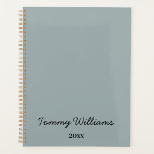 Minimalist Dusty Blue Professional Eenvoudig Planner