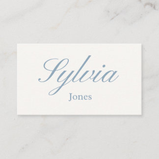 Minimalist dusty blue wedding flat place cards plaatskaartje